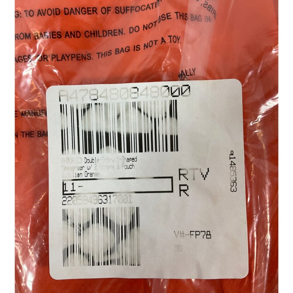 Ahdorned Unisex Sicilian Orange Messenger Bag with Dual Straps and Bonus Pouch